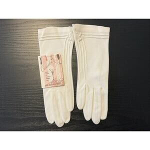 Crescendoe Ladies New Gloves Size 6.5 Leather Tailored All Cotton